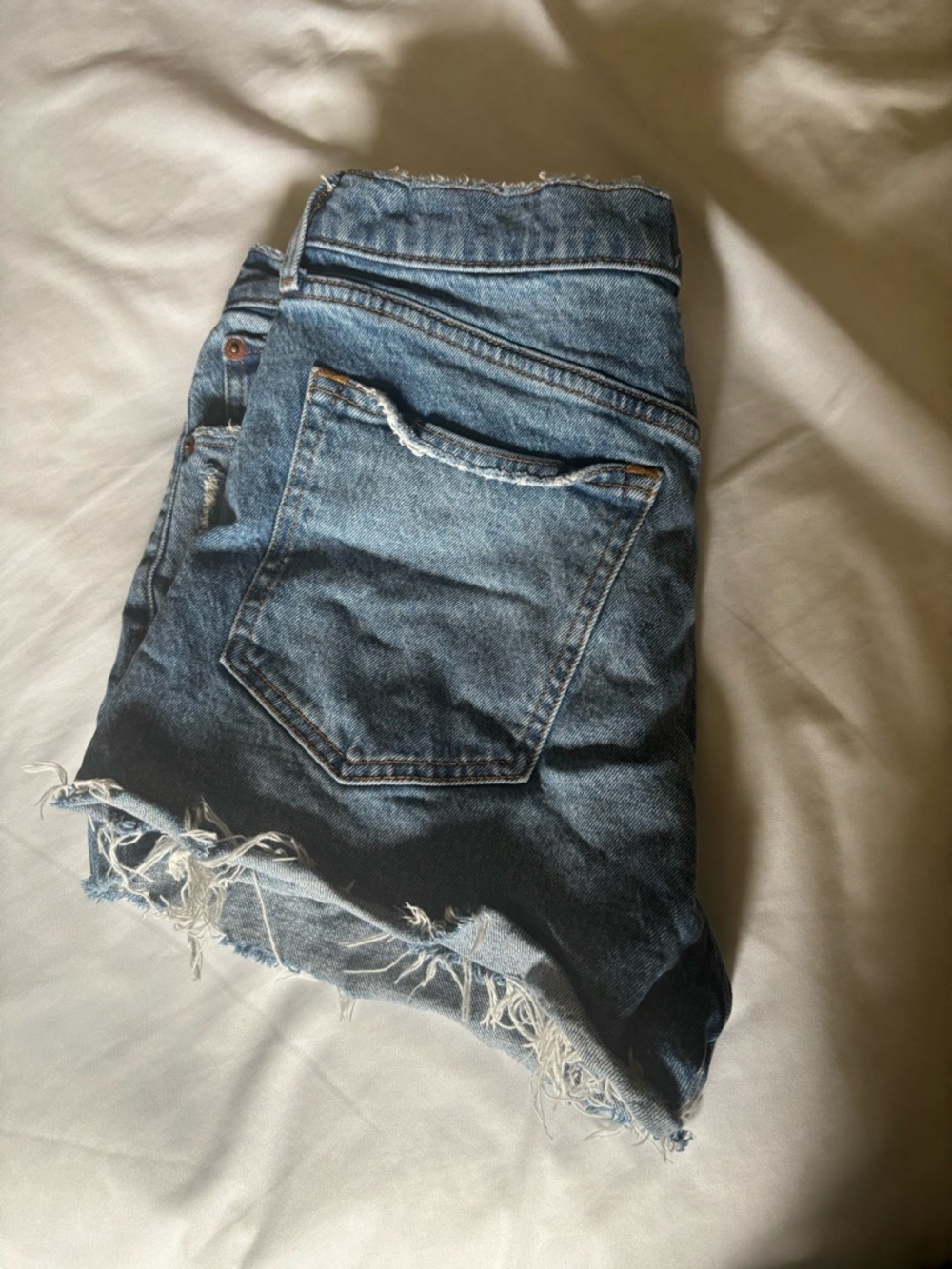 Abercrombie & Fitch Light Blue High-Rise Mom Short